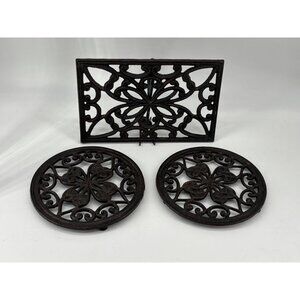 Cast Iron Trivet Flower Trivets with Pegs Heat Resistant‎ Hot Pot Holder, lot of